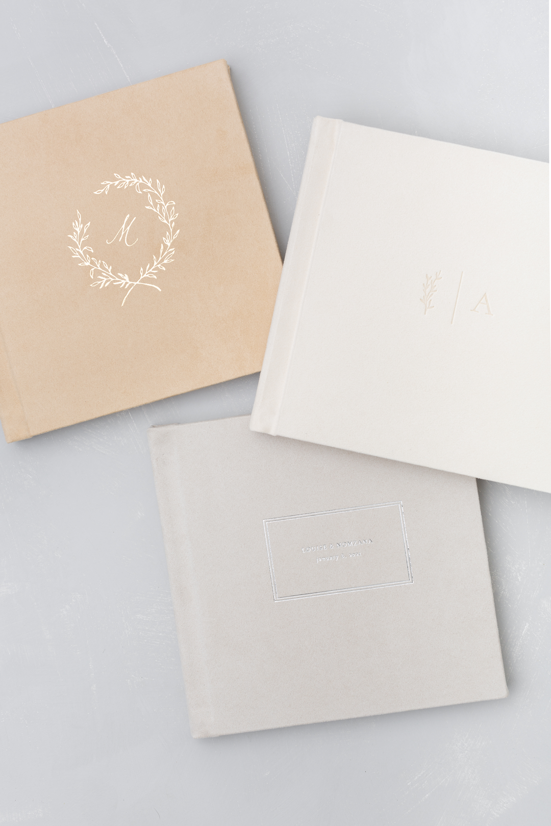 LaShay and Light Wedding Photography Albums blue linen