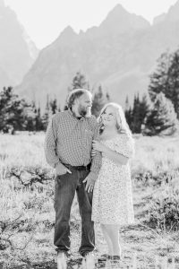 black and white grand teton couples photographer