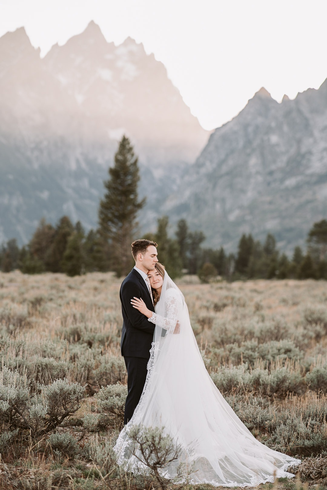 wedding elopement pricing teton bride and groom