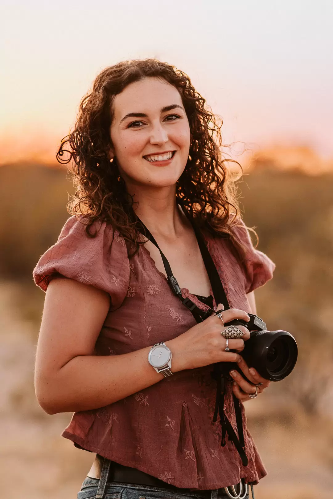 Tucson photographer smiling at camera lashay and light